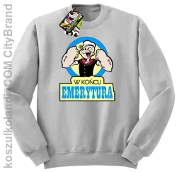 POPEY StrongMan W końcu emerytura - Bluza męska standard bez kaptura melanż 