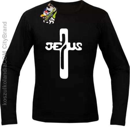 JEZUS w Krzyżu Symbol Vector - Longsleeve Męski