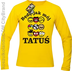 Będę jak mój tatuś-Longsleeve męski żółty