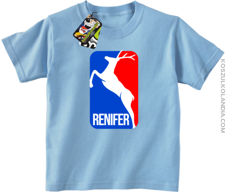 Renifer ala NBA - świąteczna koszulka dziecięca