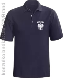 Polska - Koszulka męska Polo granat