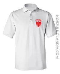 Polska - Koszulka męska Polo biała 