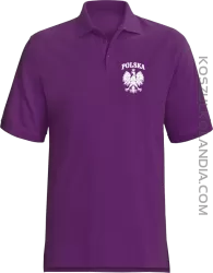 Polska - Koszulka męska Polo fiolet 