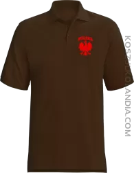 Polska - Koszulka męska Polo brąz 