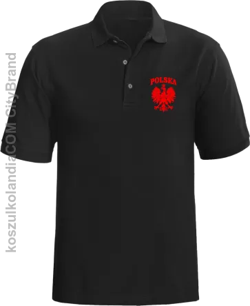 Polska - Koszulka męska Polo czarna 