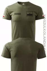 Koszulka wojskowa MON z flagami Polski + nazwisko + stopień wojskowy  - koszulka męska