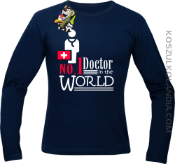 No1 Doctor in the world - Longsleeve męski granat
