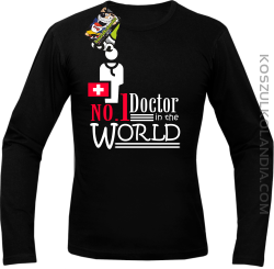 No1 Doctor in the world - Longsleeve męski czarny 