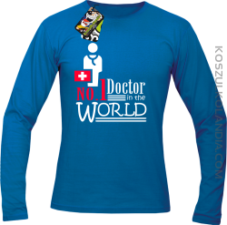 No1 Doctor in the world - Longsleeve męski niebieski