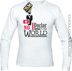 No1 Doctor in the world - Longsleeve męski biały 