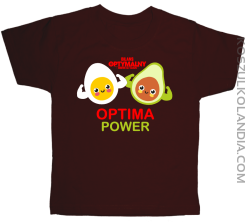 Optima Power Jajko i Avocado - koszulka dziecięca brązowa