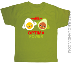 Optima Power Jajko i Avocado - koszulka dziecięca kiwi