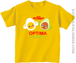 Optima Power Jajko i Avocado - koszulka dziecięca żółta