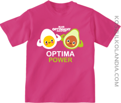 Optima Power Jajko i Avocado - koszulka dziecięca fuksja