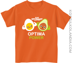 Optima Power Jajko i Avocado - koszulka dziecięca pomarańczowa