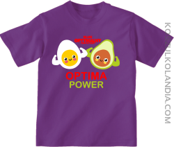 Optima Power Jajko i Avocado - koszulka dziecięca fioletowa