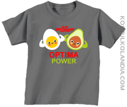 Optima Power Jajko i Avocado - koszulka dziecięca szara