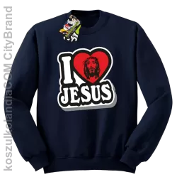 I love Jesus StickStyle - Bluza STANDARD - Granatowy