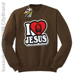 I love Jesus StickStyle - Bluza STANDARD - Brązowy