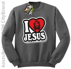 I love Jesus StickStyle - Bluza STANDARD - Szary