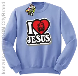 I love Jesus StickStyle - Bluza STANDARD - Błękitny