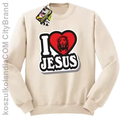 I love Jesus StickStyle - Bluza STANDARD - Beżowy