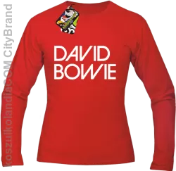 DAVID BOWIE - longsleeve męski - Czerwony