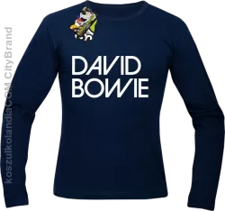 DAVID BOWIE - longsleeve męski - Granatowy