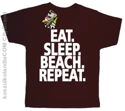 Eat Sleep Beach Repeat - Koszulka dziecięca brązowa 