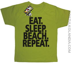 Eat Sleep Beach Repeat - Koszulka dziecięca kiwi