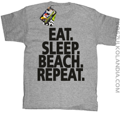 Eat Sleep Beach Repeat - Koszulka dziecięca melanż