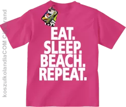 Eat Sleep Beach Repeat - Koszulka dziecięca fuchsia 