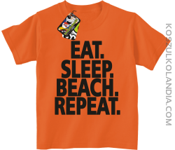 Eat Sleep Beach Repeat - Koszulka dziecięca pomarańczowa 