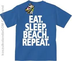 Eat Sleep Beach Repeat - Koszulka dziecięca niebieska