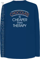 Chocolate is cheaper than therapy - Longsleeve dziecięcy niebieska 