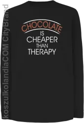 Chocolate is cheaper than therapy - Longsleeve dziecięcy czarny 