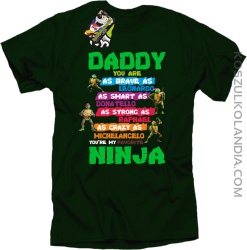 Daddy you are as brave as Leonardo Ninja Turtles - Koszulka męska butelkowa 
