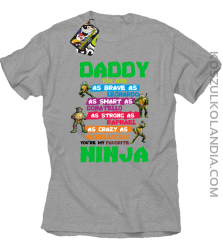 Daddy you are as brave as Leonardo Ninja Turtles - Koszulka męska melanż 