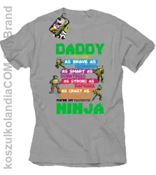 Daddy you are as brave as Leonardo Ninja Turtles - Koszulka męska melanż 