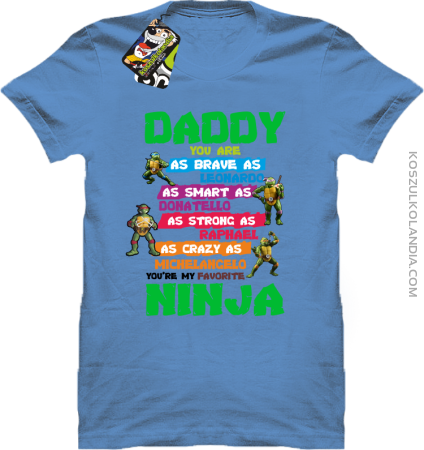 Daddy you are as brave as Leonardo Ninja Turtles - Koszulka męska 