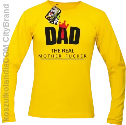 Dad The Real Mother fucker -Longsleeve męski żółty