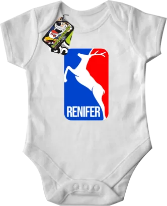 Renifer ala NBA - świąteczne body dziecięce