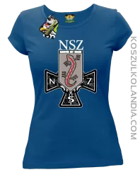 NSZ Narodowe Siły Zbrojne - Koszulka damska niebieska 