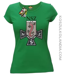 NSZ Narodowe Siły Zbrojne - Koszulka damska zielona