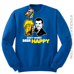 DON'T WORRY BEER HAPPY - Bluza STANDARD royal