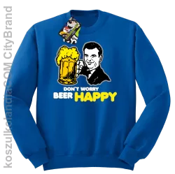 DON'T WORRY BEER HAPPY - Bluza STANDARD royal