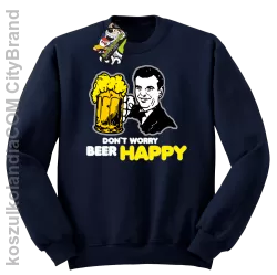 DON'T WORRY BEER HAPPY - Bluza STANDARD granat