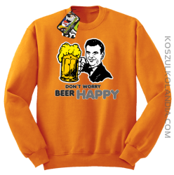 DON'T WORRY BEER HAPPY - Bluza STANDARD pomarańcz