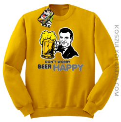 DON'T WORRY BEER HAPPY - Bluza STANDARD żółty