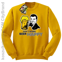 DON'T WORRY BEER HAPPY - Bluza STANDARD żółty